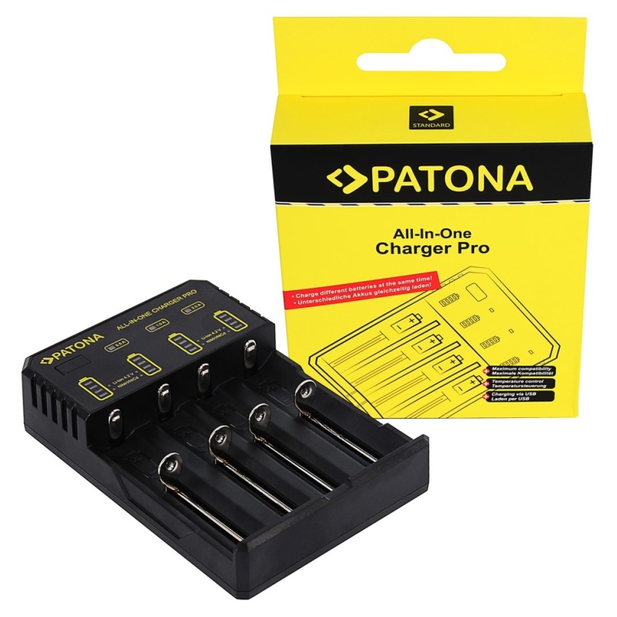 PATONA - Зарядное устройство AA/AAA/18650/14500/CR123A