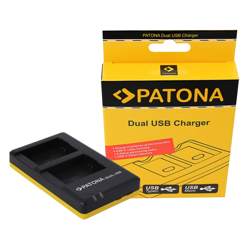 PATONA - Зарядное устройство для фотоаппарата Dual Quick Sony NP-FW50 USB