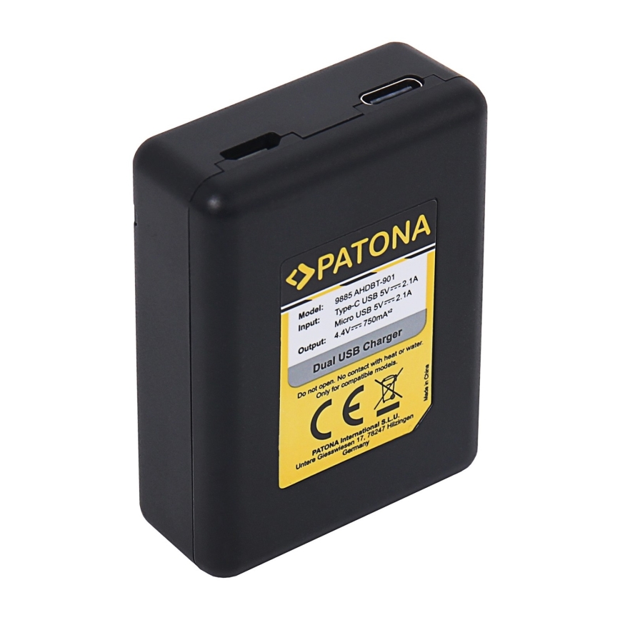 PATONA - Зарядное устройство Dual GoPro Hero 9 AHDBT901