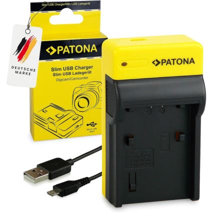 PATONA - Зарядное устройство Foto Sony NP-FP50/NP-FH50/70 slim, USB