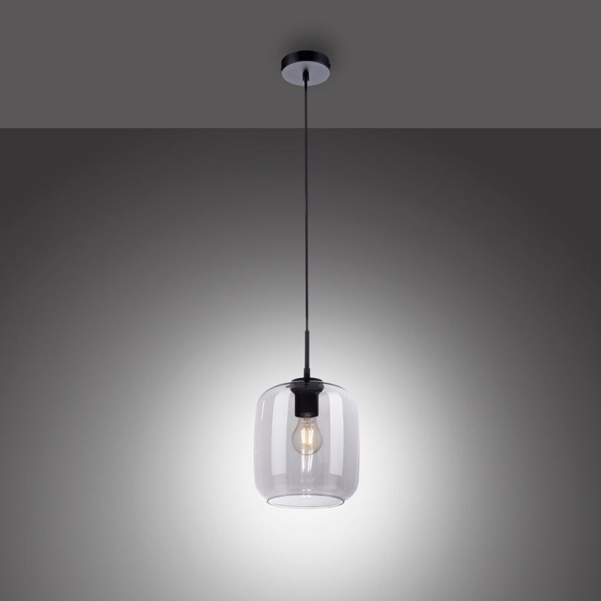 Paul Neuhaus 2002-25 - Підвісна люстра SHITAKE 1xE27/10W/230V діаметр 20 см димчастий