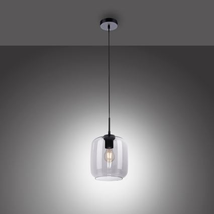 Paul Neuhaus 2002-25 - Подвесная люстра SHITAKE 1xE27/10W/230V диаметр 20 см дымчатый