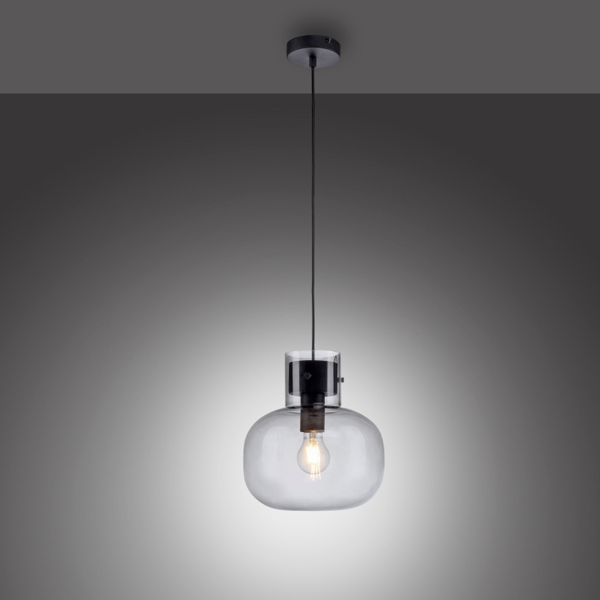 Paul Neuhaus 2003-25 - Підвісна люстра SHITAKE 1xE27/10W/230V діаметр 25 см димчастий