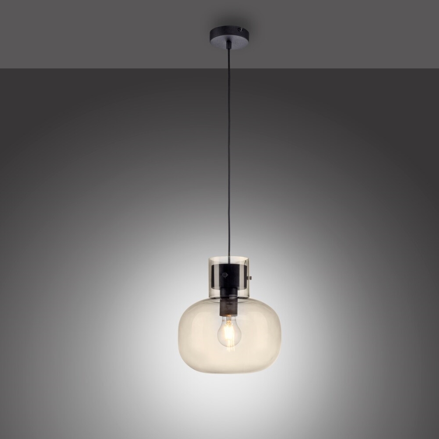 Paul Neuhaus 2003-27 - Подвесная люстра SHITAKE 1xE27/10W/230V диаметр 25 см дымчатый