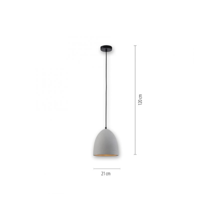 Paul Neuhaus 2231-22 - Підвісна люстра ETON 1xE27/40W/230V бетон