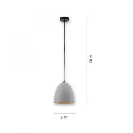 Paul Neuhaus 2231-22 - Подвесная люстра ETON 1xE27/40W/230V бетон