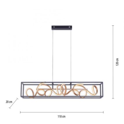 Paul Neuhaus 2416-18 - LED Підвісна люстра з регулюванням яскравості SELINA 4xLED/10,2W/230V