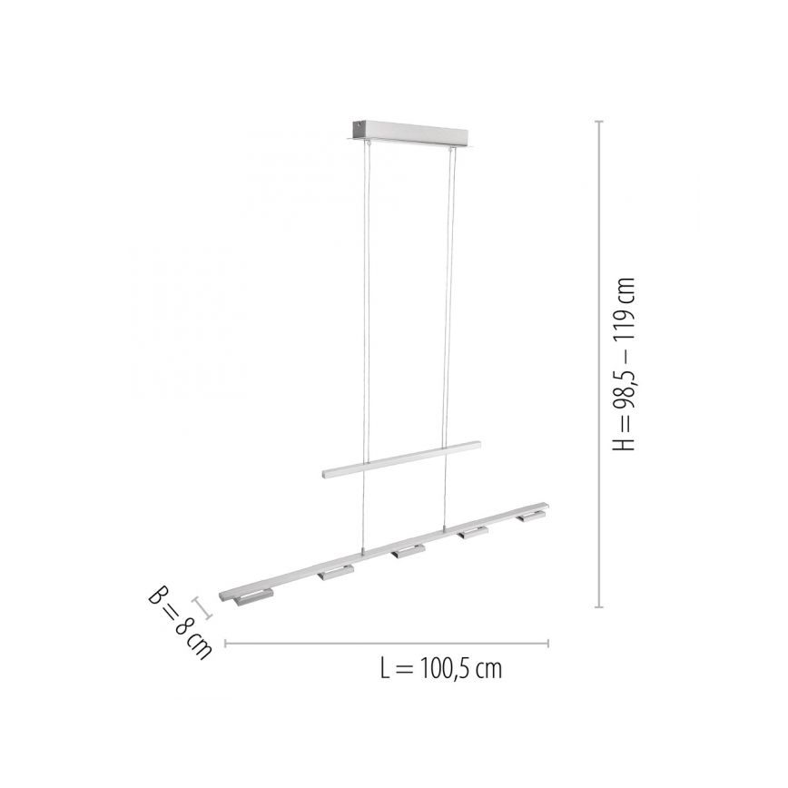 Paul Neuhaus 2446-55 - Підвісна LED люстра з регулюванням яскравості INIGO 5xLED/4W/230V
