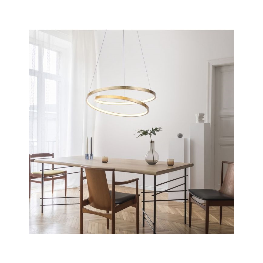 Paul Neuhaus 2472-12 - Підвісна LED люстра з регулюванням яскравості ROMAN LED/30W/230V золотий