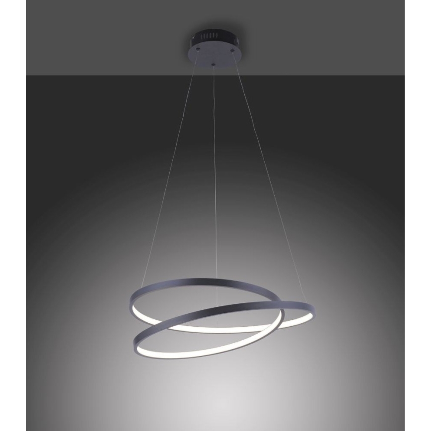 Paul Neuhaus 2472-18 - Підвісна LED люстра з регулюванням яскравості ROMAN LED/30W/230V чорний