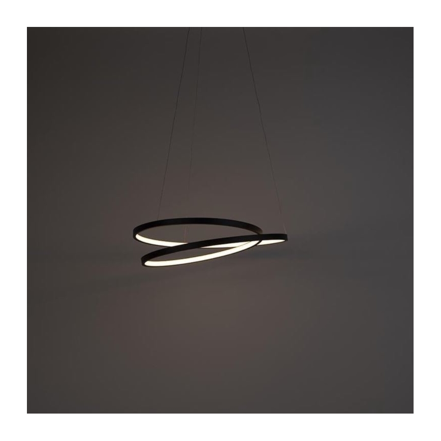 Paul Neuhaus 2472-18 - Підвісна LED люстра з регулюванням яскравості ROMAN LED/30W/230V чорний