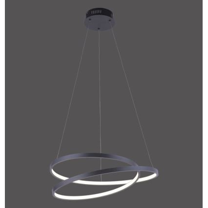 Paul Neuhaus 2472-18 - Підвісна LED люстра з регулюванням яскравості ROMAN LED/30W/230V чорний