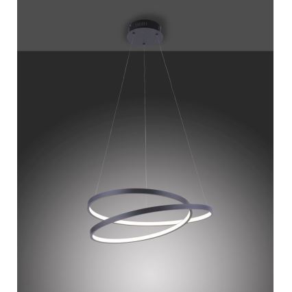 Paul Neuhaus 2472-18 - Підвісна LED люстра з регулюванням яскравості ROMAN LED/30W/230V чорний