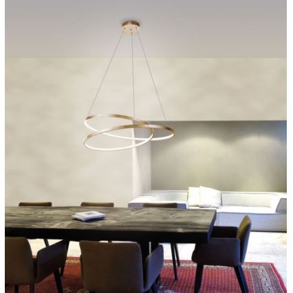 Paul Neuhaus 2474-12 - Підвісна LED люстра з регулюванням яскравості ROMAN LED/40W/230V золотий