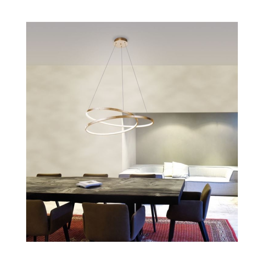 Paul Neuhaus 2474-12 - Підвісна LED люстра з регулюванням яскравості ROMAN LED/40W/230V золотий