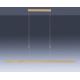 Paul Neuhaus 2568-60 - Світлодіодна підвісна люстра з регулюванням яскравості ADRIANA LED/14W/230V  2700-5000K латунь