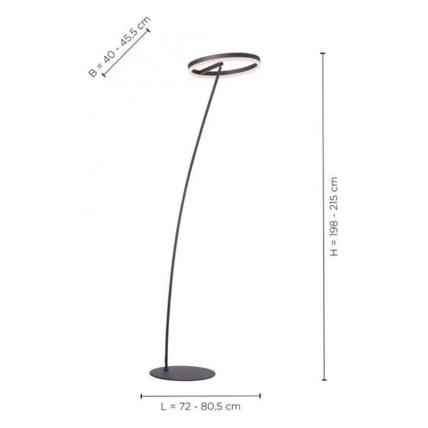Paul Neuhaus 381-13 - LED Торшер з регулюванням яскравості TITUS LED/19,5W/230V