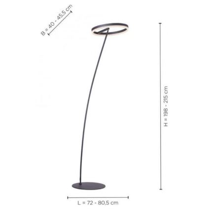 Paul Neuhaus 381-13 - Светодиодный диммируемый торшер TITUS LED/19,5W/230V