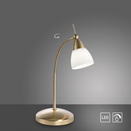 Paul Neuhaus 4001-60 - Сенсорна настільна LED лампа з регулюванням яскравості PINO 1xG9/3W/230V золотий