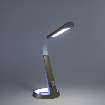 Paul Neuhaus 4591-60 - Настільна LED RGB лампа з регулюванням яскравості BILL LED/5,7W/230V 3000-6500K USB + LED/1,6W латунь