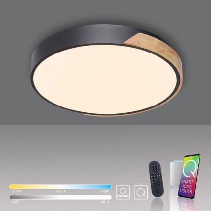 Paul Neuhaus 6071-18 - Світильник стельовий LED з регулюванням яскравості Q-PIATO LED/35W/230V діам. 51 см 2700-5000K Wi-Fi + дистанційне керування