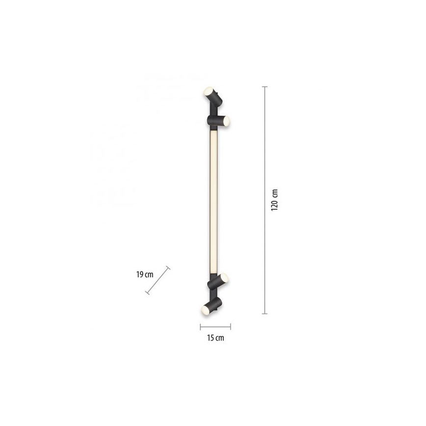 Paul Neuhaus 6121-13 - Світильник точковий LED з регулюванням яскравості PURE 4xLED/4W/230V + LED/9W 2700-5000K + дистанційне керування