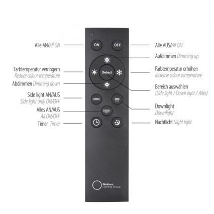 Paul Neuhaus 6121-79 - Точковий LED світильник з регулюванням яскравості PURE 4xLED/4W/230V + LED/9W 2700-5000K + пульт дистанційного керування