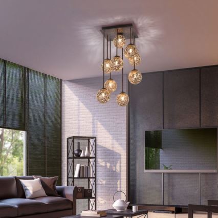 Paul Neuhaus 6238-48 - Люстра на штанзі GRETA 9xG9/40W/230V