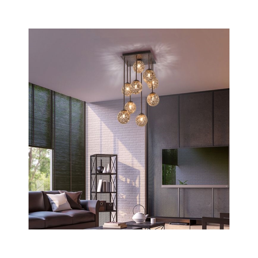 Paul Neuhaus 6238-48 - Люстра на штанзі GRETA 9xG9/40W/230V