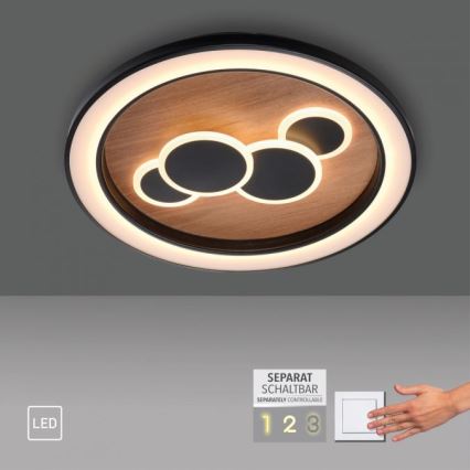 Paul Neuhaus 6284-79 - Светодиодный потолочный светильник ELIZA LED/55,5W/230V диаметр 60 см дуб