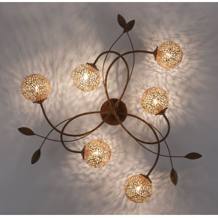 Paul Neuhaus 6398-48 - Припотолочная люстра GRETA 6xG9/40W/230V