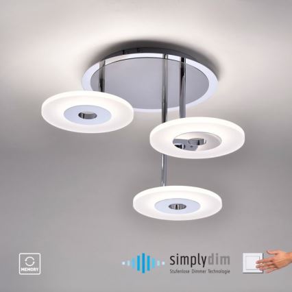 Paul Neuhaus 6446-55 - LED Димерна люстра для поверхневого монтажу ADALI 3xLED/13W/230V