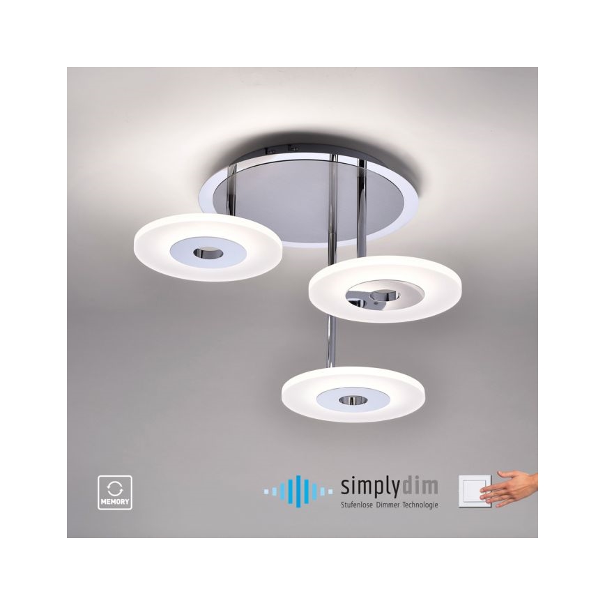 Paul Neuhaus 6446-55 - LED Димерна люстра для поверхневого монтажу ADALI 3xLED/13W/230V