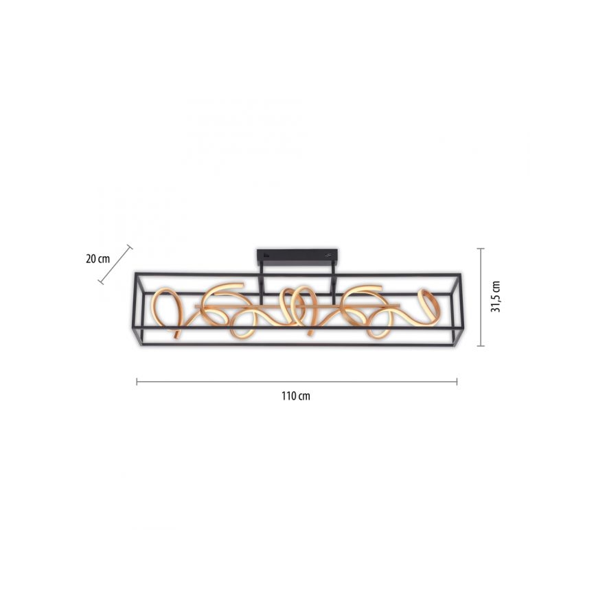 Paul Neuhaus 6473-18 - LED Димерна люстра на жердині SELINA 4xLED/10,2W/230V
