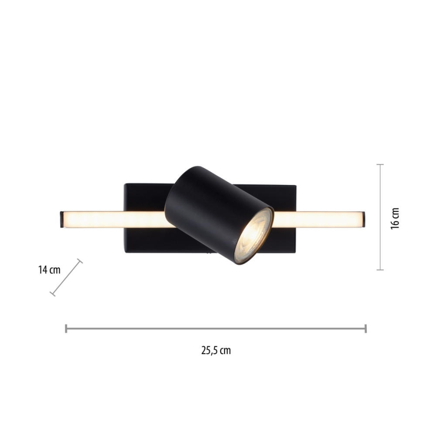 Paul Neuhaus 6523-18 - Светодиодный точечный светильник BARIK 1xGU10/4,5W/230V + LED/3W