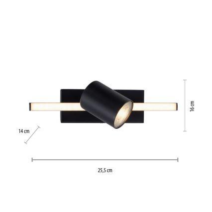 Paul Neuhaus 6523-18 - Точковий LED світильник BARIK 1xGU10/4,5W/230V + LED/3W