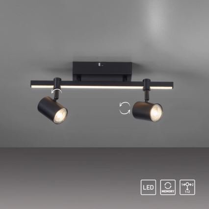 Paul Neuhaus 6524-18 - Светодиодный точечный светильник BARIK 2xGU10/4,5W/230V + LED/5W