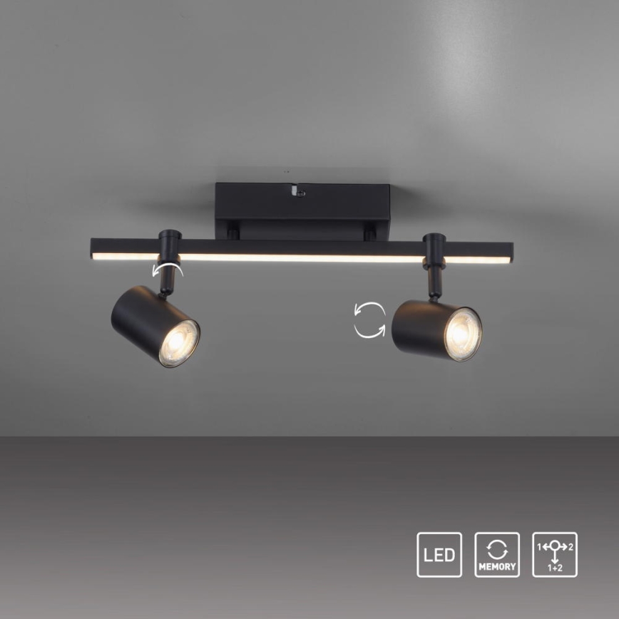 Paul Neuhaus 6524-18 - Светодиодный точечный светильник BARIK 2xGU10/4,5W/230V + LED/5W