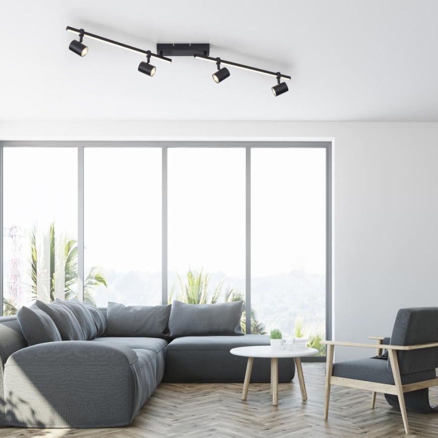 Paul Neuhaus 6525-18 - Светодиодный точечный светильник BARIK 4xGU10/4,5W/230V + LED/10W