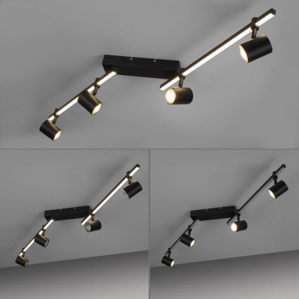 Paul Neuhaus 6525-18 - Светодиодный точечный светильник BARIK 4xGU10/4,5W/230V + LED/10W