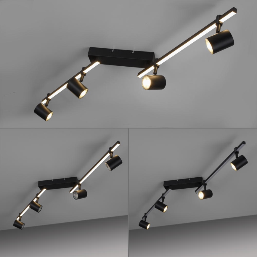 Paul Neuhaus 6525-18 - Светодиодный точечный светильник BARIK 4xGU10/4,5W/230V + LED/10W