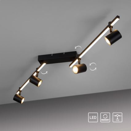 Paul Neuhaus 6525-18 - Светодиодный точечный светильник BARIK 4xGU10/4,5W/230V + LED/10W