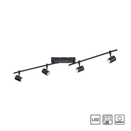 Paul Neuhaus 6525-18 - Светодиодный точечный светильник BARIK 4xGU10/4,5W/230V + LED/10W