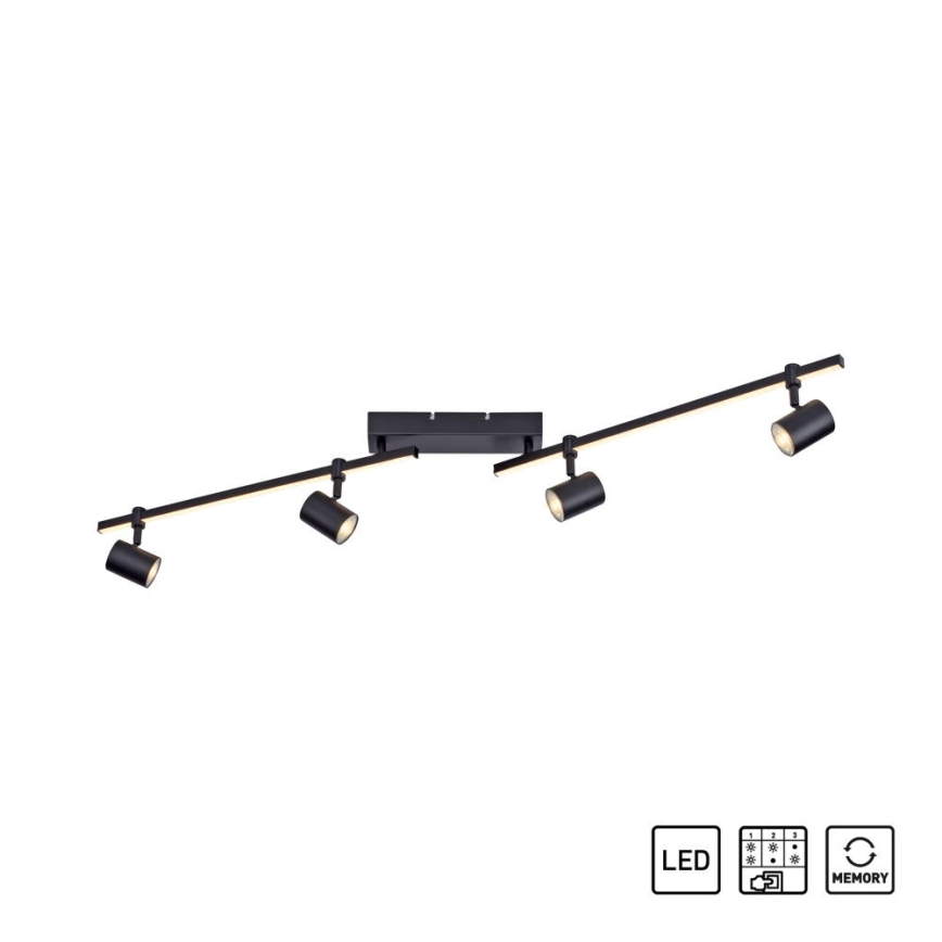 Paul Neuhaus 6525-18 - Светодиодный точечный светильник BARIK 4xGU10/4,5W/230V + LED/10W