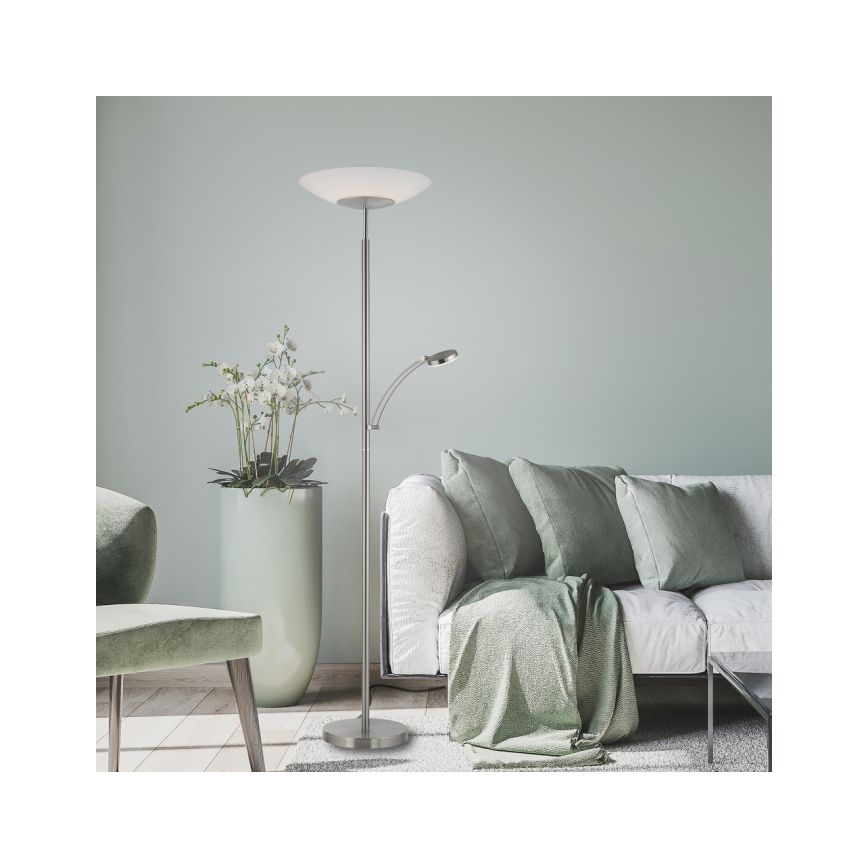 Paul Neuhaus 655-55 - Димований світлодіодний торшер ALFRED LED/28W+LED/4W/230V полірований хром