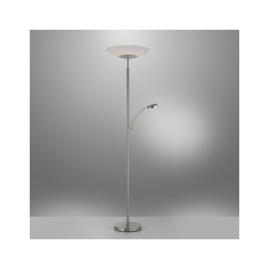 Paul Neuhaus 655-55 - Светодиодный торшер с регулированием яркости ALFRED 1xLED/28W+1xLED/4W/230V блестящий хром