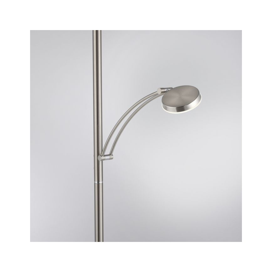 Paul Neuhaus 655-55 - Светодиодный торшер с регулированием яркости ALFRED 1xLED/28W+1xLED/4W/230V блестящий хром