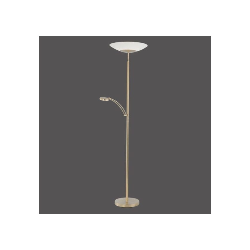 Paul Neuhaus 655-60 - LED Диммируемая напольная лампа ALFRED LED/28W/230V+LED/4W/230V латунь