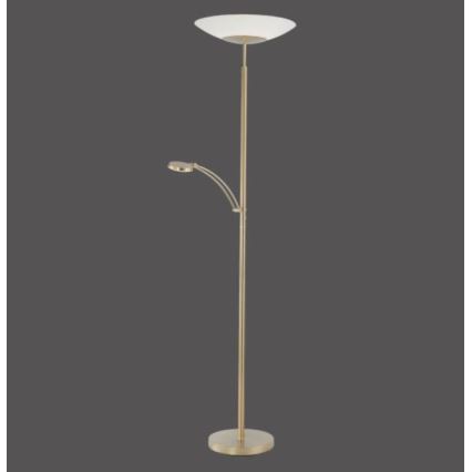Paul Neuhaus 655-60 - LED підлогова лампа ALFRED з регульованою яскравістю LED/28W/230V+LED/4W/230V латунь
