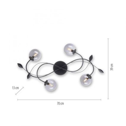 Paul Neuhaus 6724-18 - Пристельова LED люстра WIDOW 4xG9/3W/230V
